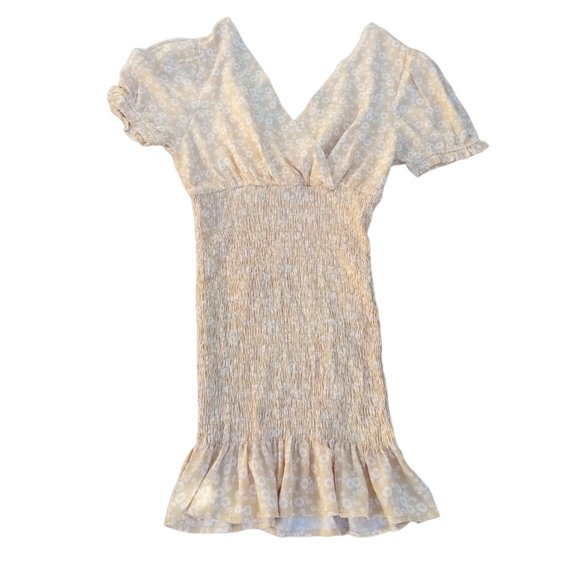 Lumiere boho smocked gold dress sz M NEW - Picture 5 of 9